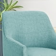 thumbnail image 4 of GDF Studio Morgan Mid Century Modern Fabric Home Office Chair, Blue and Chrome, 4 of 8
