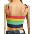 thumbnail image 3 of INSPIRE CHIC Women's Striped Tie Spaghetti Straps Summer Cami Tube Tops S Multicolor Tiedye, 3 of 9