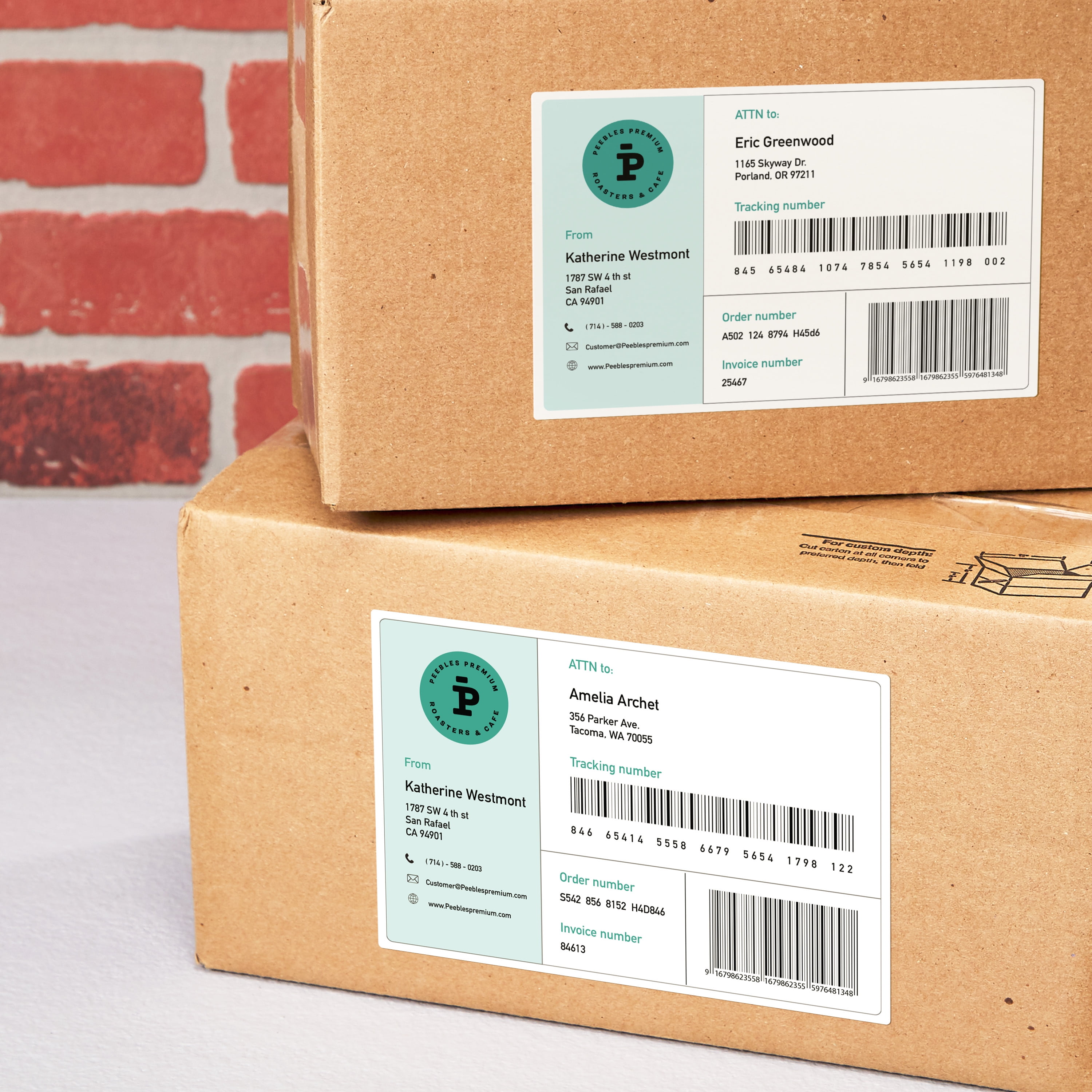 Avery Matte White Rectangle Labels, 5" x 6", 50 Labels