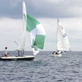 thumbnail image 2 of Project, A. 26x26 Gold Ornate Wood Framed with Double Matting Museum Art Print Titled - Water Racing II, 2 of 4