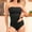 Black, variant on Odbmxy Two Piece Swimsuit for Women Strapless Bandeau Bathing Suit Women Bikini Tummy Control Plain Holiday Swimwear,Black L