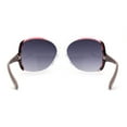thumbnail image 4 of Womens Classic 90s Butterfly Diva Plastic Sunglasses Clear Burgundy Tort Smoke, 4 of 4
