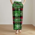 thumbnail image 2 of SwiftWear Festive Christmas Flannel Plaid Pajama Pants - Cozy Sleepwear Plus Size Lounge Pants Soft Brushed Fleece with Elastic Waist & Pocket Holiday Comfort Green, 2 of 4