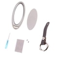 thumbnail image 1 of Espejo De Aluminio Car Key Fob Protector Case Con Llavero De Cuero Para 370Z GT-R Altima Soledad Cubierta de la llave del coche del espejo de aluminio, 1 of 10
