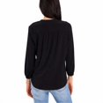 thumbnail image 2 of Two by Vince Camuto Ladies' V-Neck Long Sleeve Top, Olympia Black Large, 2 of 3