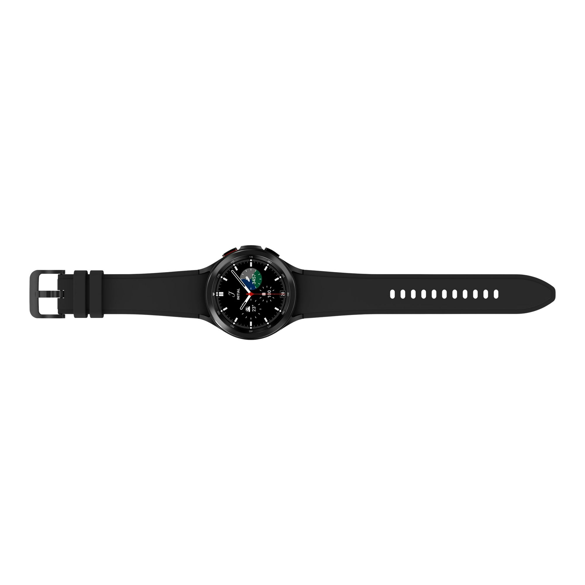 Samsung Galaxy Watch4 Classic 46 mm black smart watch with ridge sport band fluoroelastomer black display 1.4 16 GB NFC Wi Fi Bluetooth 1.83 oz Walmart