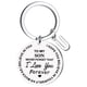 thumbnail image 1 of Llaveros para mujer, llavero de billetera, llavero de auto, llavero DIY para mi hijo, llavero de acero inoxidable con apellido de 26 letras, 2,5 cm, decoraciones de moda, 1 of 4