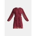 thumbnail image 5 of Time and Tru Women's and Women's Plus Belted Ruffle Mini Dress, Sizes XS-4X, 5 of 5