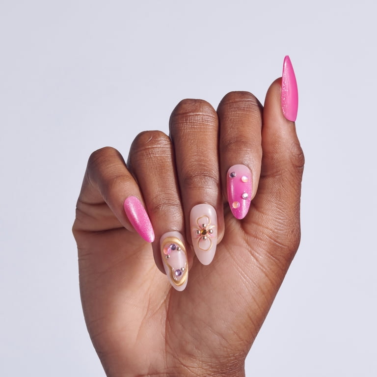 Kiss, Press-On Nails, Long Almond, Pink, 32 Pieces - Walmart.com