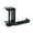 Black, variant on Amdohai Universal Aluminium Alloy Headphone Holder Bracket Hanger Metal Wall Clamp Hook Foldable Earphone Stand Desktop Mount Silver