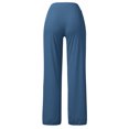 thumbnail image 2 of adviicd Casual Pants For Women Loose Fit Cotton Pants For Women Casual Elegant Womens Super Comfy Flowy Wide Leg  Pants Blue XL, 2 of 4