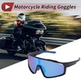 thumbnail image 2 of 1 Set de Gafas de Motocicleta Antideslumbrantes Tri-Acetato de Celulosa PC UV400 Lentes Azules Montura Negra y Azul para Hombres y Mujeres, 2 of 6
