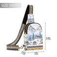 thumbnail image 2 of FORMRS Womens Crossbody Sling Bag Travel Daypack Shoulder Chest Backpack, Winter Village, 2 of 7