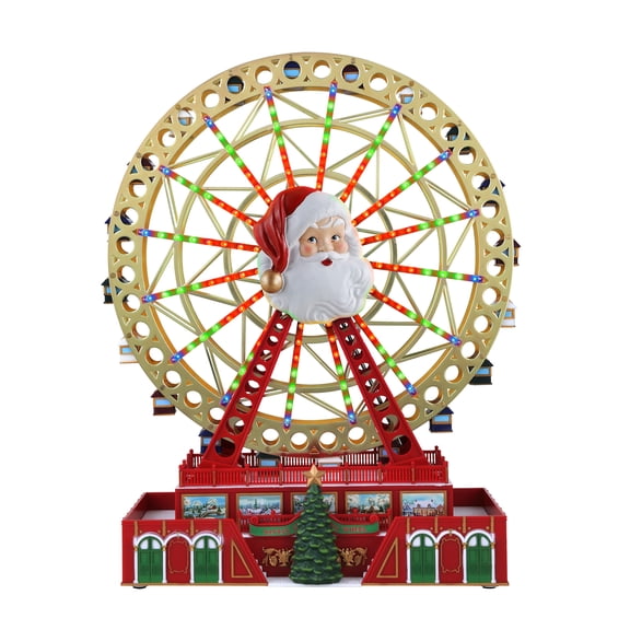 Mr. Christimas 15 in. Santa's Light Show Ferris Wheel