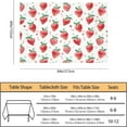 thumbnail image 3 of Red Strawberry Decorative Rectangle Tablecloth Summer Fruits Strawberry Leaves Polyester Table Cloths Kitchen Table Cover for Dining BBQ Picnic Coffee Table 60 x 84 Inch 6-8 Seats, 3 of 5