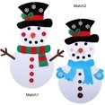 thumbnail image 4 of Juego de juegos de muñeco de nieve de Navidad de fieltro de bricolaje de 20 X 39 pulgadas con adornos desmontables de 31 piezas, regalos de Navidad para colgar en la pared para decoraciones navideñas, Feliz Sencillez, 4 of 5