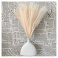 Faux Pampas Grass Fluffy Artificial Fake Plants Bulrush Reed Vase