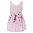 thumbnail image 2 of Little Girls Lilac Solid Color Waist Belt Textured Sundress 2/3, 2 of 2