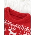 thumbnail image 4 of Wassery Baby Girls Boys Christmas Sweater Long Sleeve Crew Neck Christmas Santa Elk Knitted Sweater Newborn Warm Knit Pullover Sweater Infant Fall Winter Clothes 6M-3T, 4 of 7
