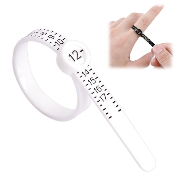 Ring Sizer Measuring Tool with Magnifier for Ring Measurer Size Clear Flexible Ruler for Men&Women