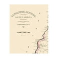 thumbnail image 3 of Historic County Map - Lancaster County South Carolina - Mills 1825 - 23 x 29.25 - Vintage Wall Art, 3 of 5