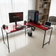 thumbnail image 1 of Escritorio Gamer Modelo Lb 160x118 Cm Forma L Grande Moderno Color Rojo / Rosa, 1 of 5