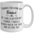 thumbnail image 2 of Thanks for Being My Fiance Mug for Future Husband Boyfriend Engagement Anniversary Valentines Birthday Christmas Ideas for Him Funny Face Punch 11 or, 2 of 2