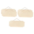 thumbnail image 2 of 5x Unfinished Wooden Plaques Wood Chip Door Signs Wood Slices Crafts Embellishments Rectangle Plain wooden sign for painting Writing Decor , Missing corner, 2 of 9