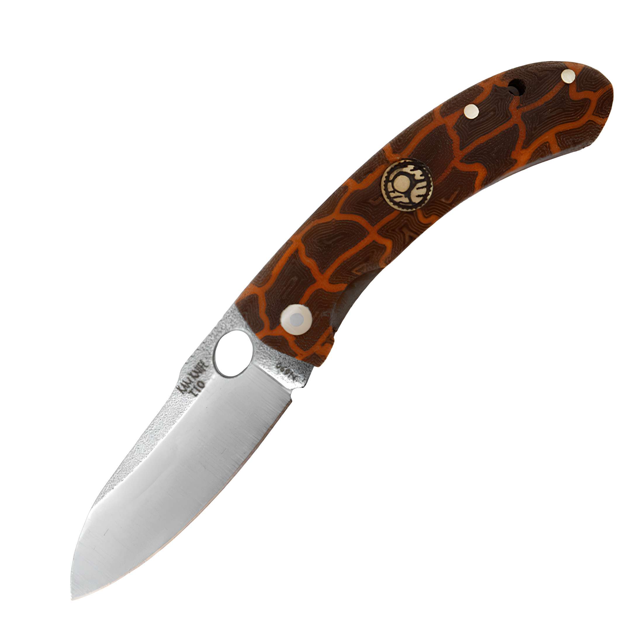 Kam Knife - Folding Knife Stainless Steel D2 with 3.14" Blade EDC Knife; White Handle Camping Knife; Small Hunting Knife Perfect for Outdoors and Hiking