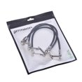thumbnail image 5 of Cable ammoon 30cm/ 12in Guitar Effect Pedal Instrument Patch Cable 1/4" Silver Right-angle Plug Black PVC Jacket, 3-Pack, 5 of 5