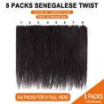 thumbnail image 5 of MORICA Senegalese Twist Crochet Hair 8 Packs 14 Inch Small Crochet Hair for Braiding, Crochet Braids Hair For Black Women, Crochet Twist Hair Braiding Hot Water Setting(14 Inch,4#), 5 of 5