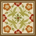 thumbnail image 2 of Vess, June Erica 26x26 White Modern Wood Framed Museum Art Print Titled - Floral Folk Tile III, 2 of 4