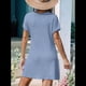thumbnail image 5 of Vestido Informal con Cuello en V y Protección Solar, Color Azul , Talla M, 5 of 6