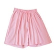 thumbnail image 1 of Aayomet Shorts pour Femmes Décontractés Rétro Mode Shorts en Denim Shorts Décontractés pour Femmes Été Taille Élastique avec Cordon Confortable (Rose, TG), 1 of 4