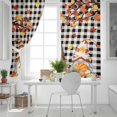 thumbnail image 5 of Fsddascl Thanksgiving Gnomes Blackout Curtains for Bedroom/Living Room, Thermal Insulated Kitchen Curtains, Fallen Maple Leaf Pumpkin Black Plaid Grommet Darkening Window Treatment Drapes 42"x84"x2, 5 of 6