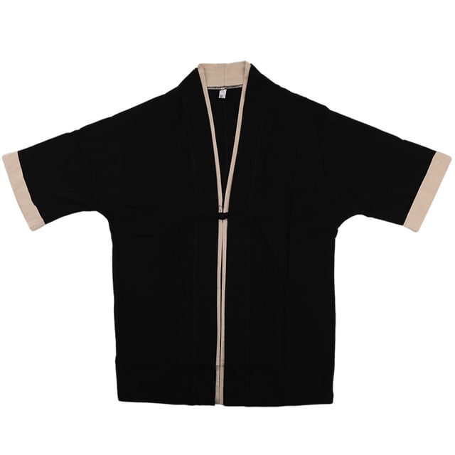 Sonducket Chaqueta de hombre de estilo tradicional, abrigo holgado con parte delantera abierta transpirable para niño, ropa informal de mezcla de lino y Abrigos y chamarras XXL