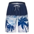 thumbnail image 5 of LELINTA Mens Swim Trunks Board Shorts Bathing Suits Elastic Waist Drawstring Blue/ Red, Up Size To 4X-Large, 5 of 8