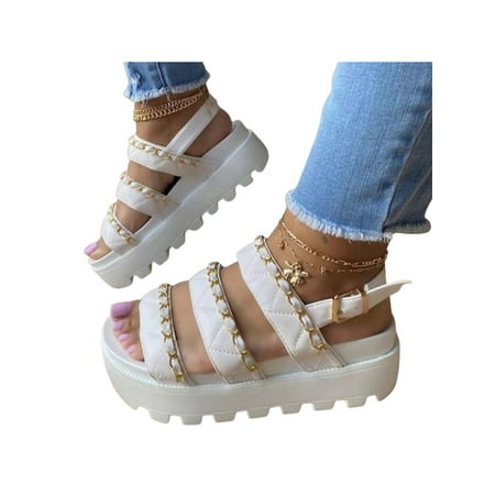 

Avamo Women’s Wedge Sandals Platform Ankle Straps Open Toe Slingback Cork Lightweight Summer Sandal