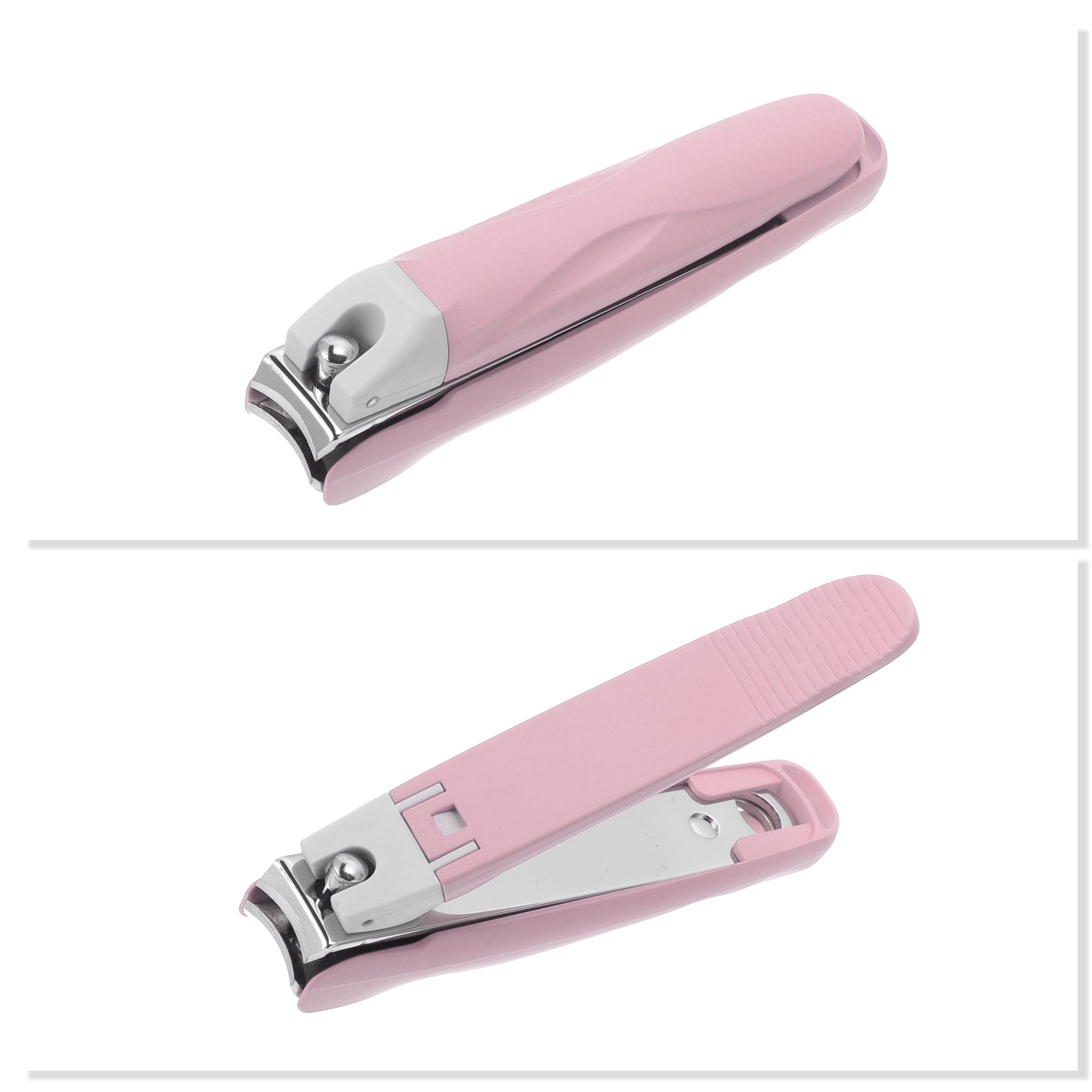 Unique Bargains 1pc Anti-splash Nail Clippers for Easy Nail Trimming Light Pink Small