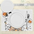 thumbnail image 3 of Ambesonne Garden Place Mats Set of 4, Circular Petals Butterfly, Standard Size, Orange Black White, 3 of 6