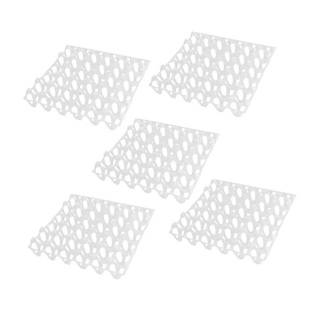 Huevera para refrigerador, resistente, con 30 compartimentos, ideal para el hogar. 5 piezas blanco