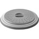thumbnail image 5 of Zhuge Paquete de 2 cubiertas antisalpicaduras para microondas, plegables y ventiladas, con asa de fácil agarre, de silicona y plástico, redondas de 10,5 pulgadas, color gris, 5 of 5