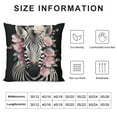 thumbnail image 5 of Stripped Pattern Zebra Horse Floral Print Gift Adult Women Throw Pillow, 5 of 5