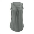 thumbnail image 6 of Pxiakgy Summer Tank Tops for Women Loose Fit Pleated Square Neck Sleeveless Tops Curved Hem Flowy Womens Summer Tops Square Neck Loose Short Sleeve Beach Vacation Outfits Sleeveless Blouses Grey 5Xl, 6 of 8