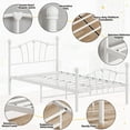 thumbnail image 3 of EastVita Twin Size Metal Bed Frame with Iron-Art Sweet Heart Headboard & Footboard for Under Bed Storage, No Box Spring ,Modern Style, 3 of 7