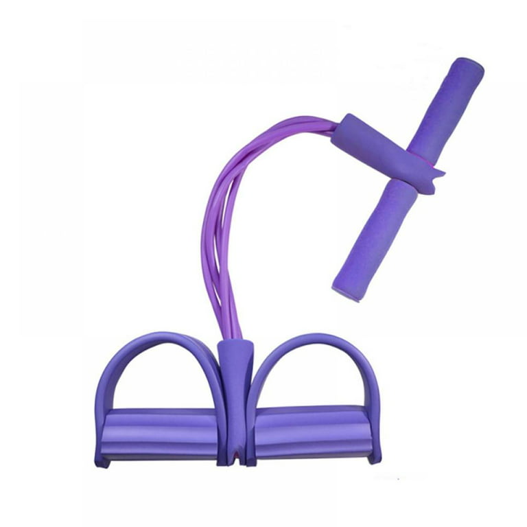 Fitness Pedal Puller Resistance Band 4 Tubes Elastic Rope Sit-up