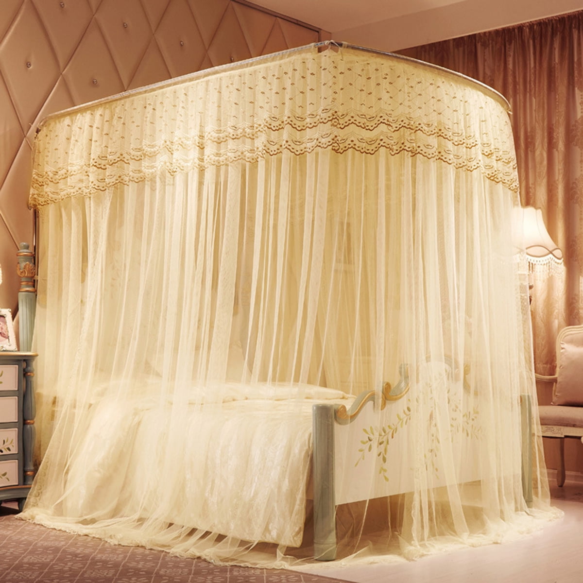 Retractable Dome Bedding Girl Princess Mosquito Net Double ...