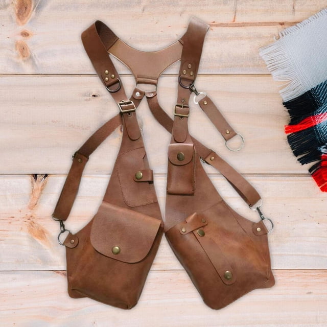 Bolsa de hombro oculta para las axilas, bolsa de hombro para viajes, Cosplay, deportes al aire libre Caqui