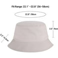 thumbnail image 5 of Unisex Cotton Packable Bucket Hat Sun Hat Plain Colors for Men Women, 5 of 5
