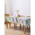 thumbnail image 3 of Turquoise Easter Bunny Rectangle Tablecloth, Spring Easter Eggs Floral Wooden Waterproof & StainResistant Tablecloth, Washable Oil-proof Table Cover for Dining/Party/Wedding/Camping/Buffet 60x120 In, 3 of 9